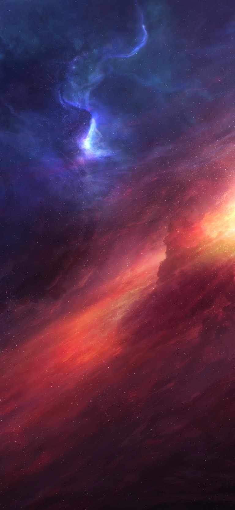 有一张太空场景的图片,背景是一颗星星